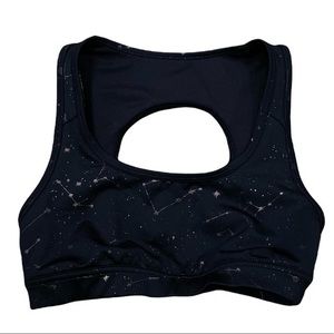 Joy Lab Women’s Celestial Design Black & Copper Sports‎ Bra Size XS